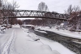The Culham Trail bridge over the Credit River in Erindale Park, Mississauga.